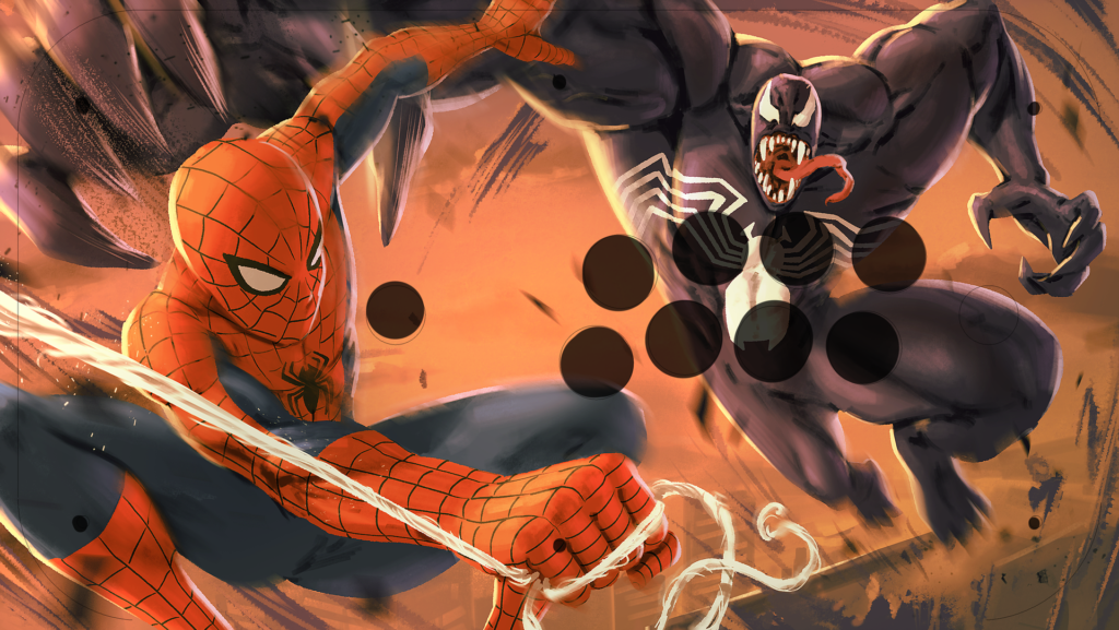 Spiderman & Venom artwork