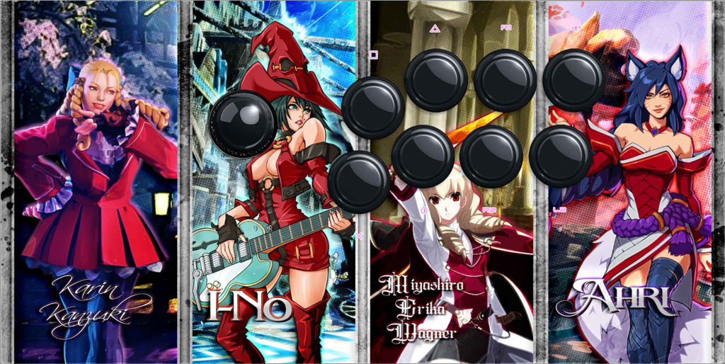 Karin, I-No, Erika, and Ahri